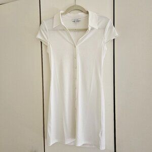AFRM Rennia Rib Knit Front Button Shirt Dress Size M